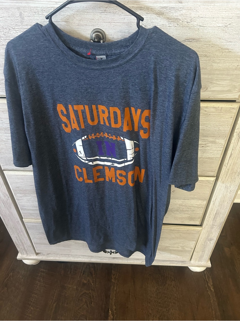 Men’s XL Saturdays Clemson Graphic Tee Navy Heather Soft Worn Once